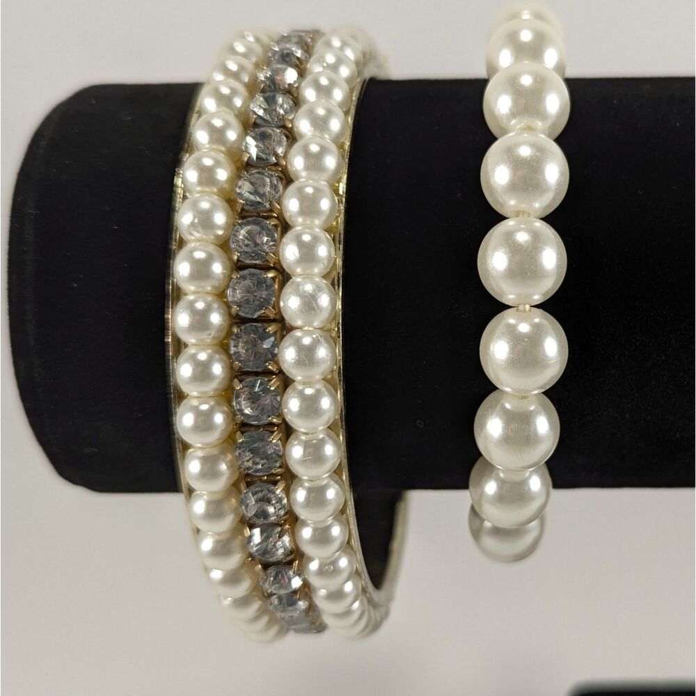 Pearl Rhinestone Bangle - Picture 5 of 7
